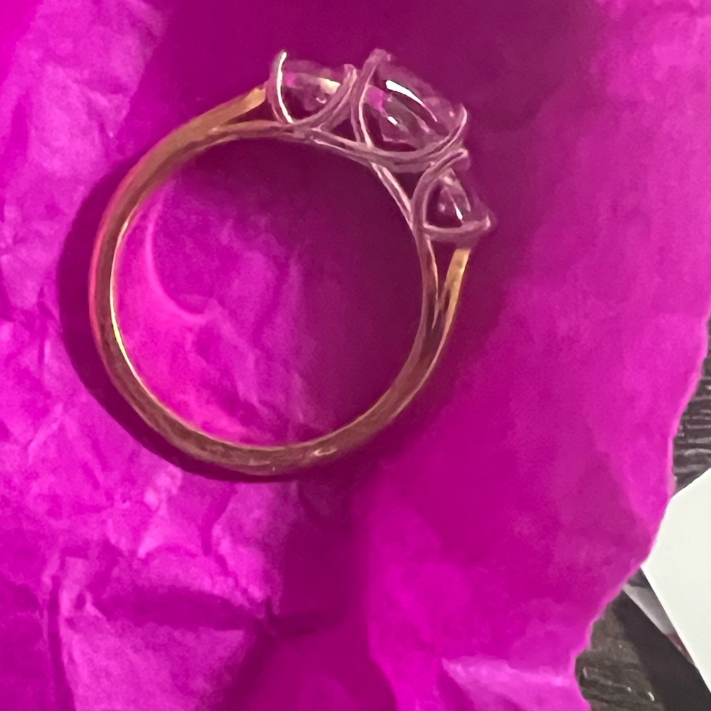 Timeless Three Stone Moissanite Ring - image 7